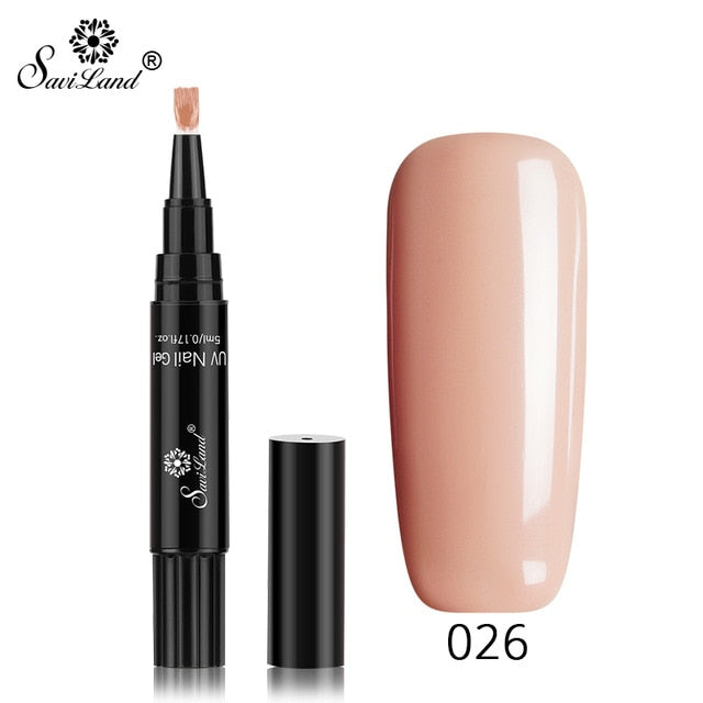 15.12 USD - Saviland 3-in-1 New Gel Nail Polish Pen: Glitter, Easy Application, 60 Colors, UV Hybrid Gel Polish, Easy to Use.