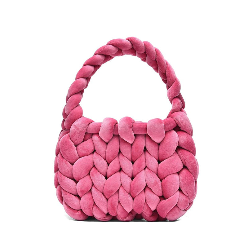19.80 USD - Sac de facteur portatif tissé à la main avec un noyau en velours cristal.