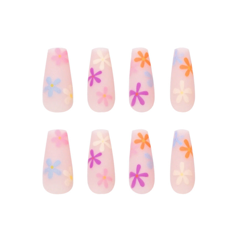 Pastoral Rainbow Sunflower Series Finished Nail Enhancements Removable Nail Enhancement Patch Nail Patch