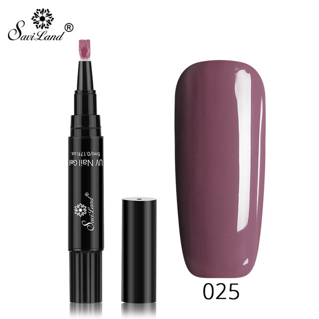 15.12 USD - Saviland 3-in-1 New Gel Nail Polish Pen: Glitter, Easy Application, 60 Colors, UV Hybrid Gel Polish, Easy to Use.