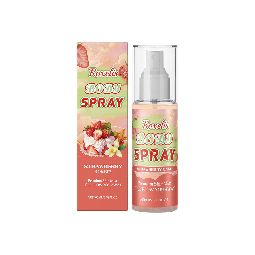 16.30 USD - Roxelis Strawberry Cake Fragrance Body Mist - Long-lasting Fresh Scent with Sweet Notes - Light and Elegant Multi-Layered Scent