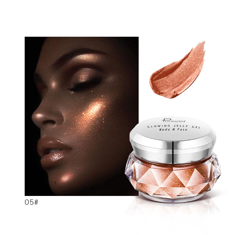 Iluminador, gel iluminador facial y corporal Pudaier Jelly Gel, sombra de ojos sirena