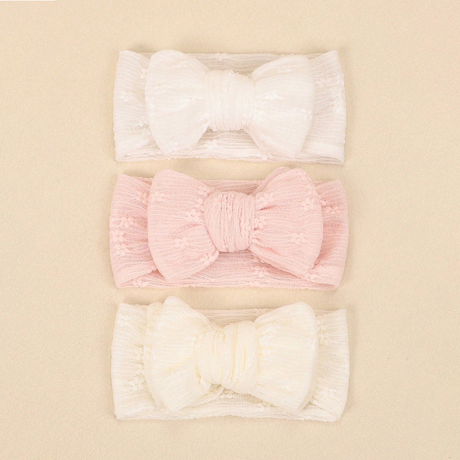 11.64 USD Accessoires pour cheveux d'enfants, bandeau à nœud double couche en dentelle et maille pour bébé