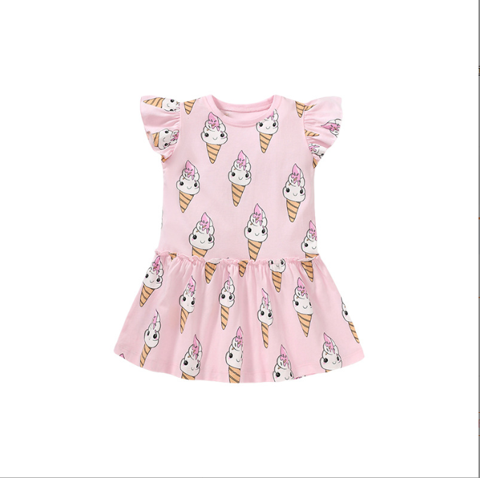 17.46 USD Robes à manches courtes, jupes d'été, robes pour filles, jupes d'été pour enfants