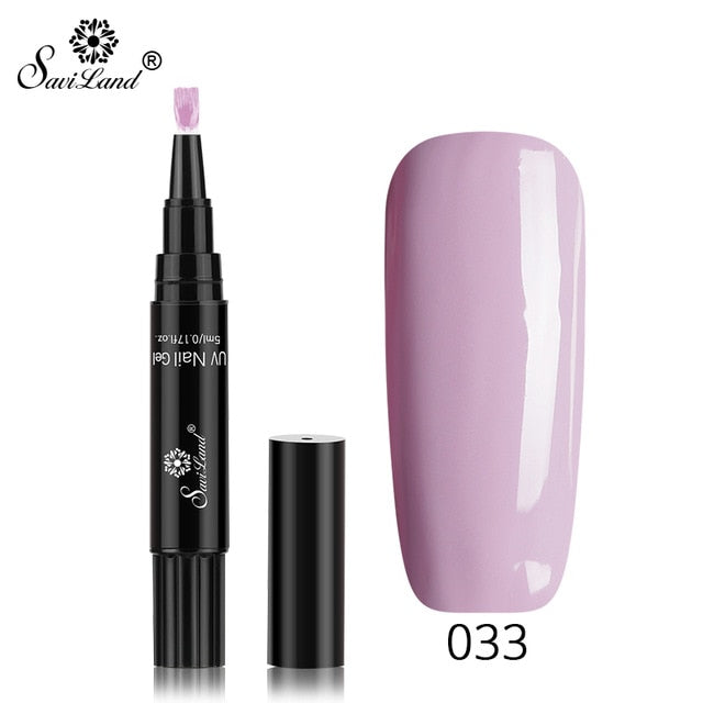 15.12 USD - Saviland 3-in-1 New Gel Nail Polish Pen: Glitter, Easy Application, 60 Colors, UV Hybrid Gel Polish, Easy to Use.