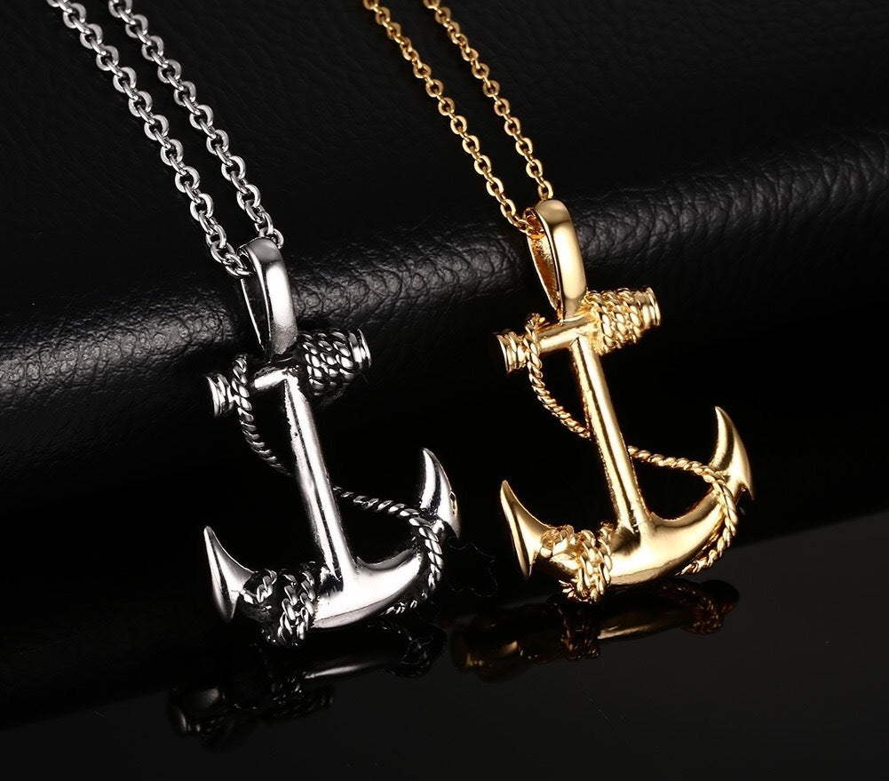 Pendentifs ancre en acier inoxydable pour hommes - Pendentifs ancre Pirates des Caraïbes