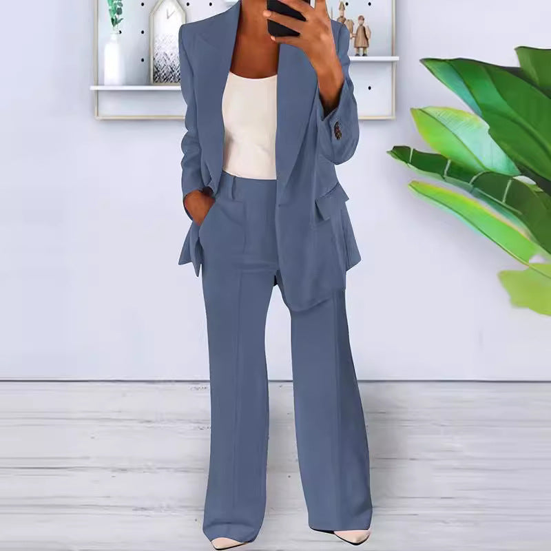 Women's blazer, slim fit, notched lapel, plain color