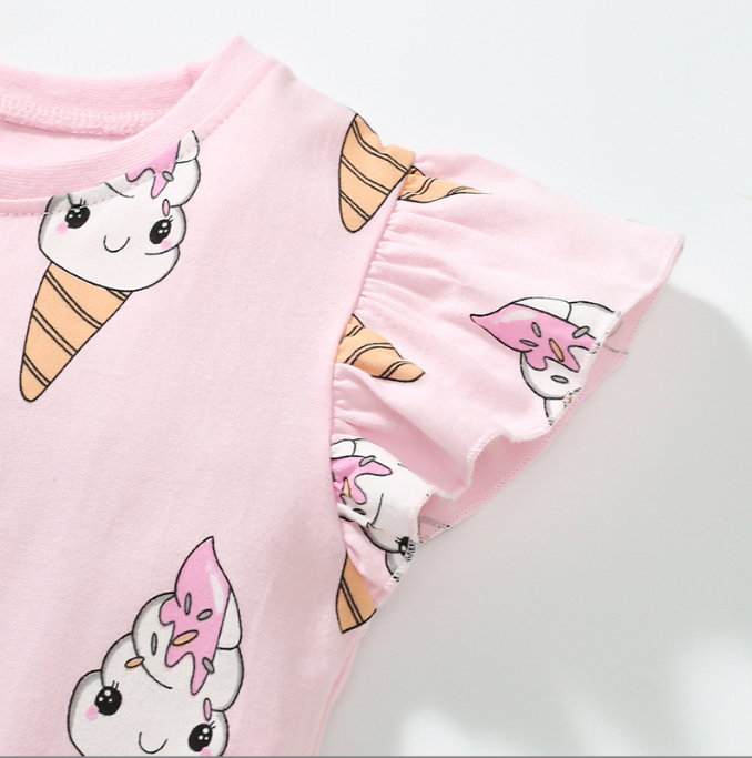 17.46 USD Robes à manches courtes, jupes d'été, robes pour filles, jupes d'été pour enfants