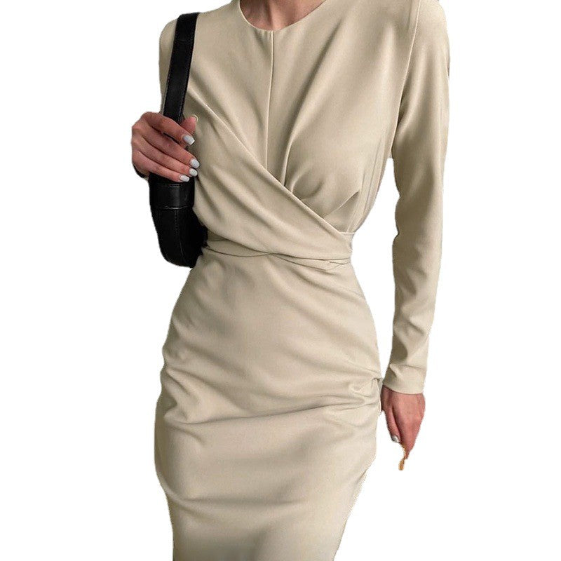 25.61 USD Robe élégante à manches longues pour femme, style vintage français, mode automne