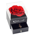 Caja de Joyas Rosa Eterna Collar Caja de Regalo