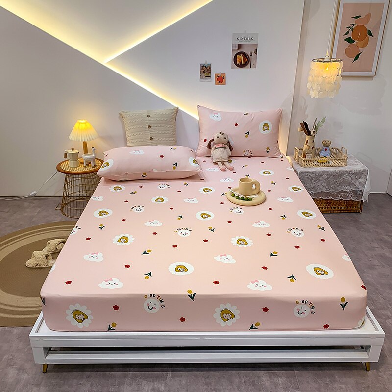 23,29/26,76/29,08 USD - Drap-housse en coton élastique à motifs géométriques, housse de matelas élastique, ensemble de literie Queen/King