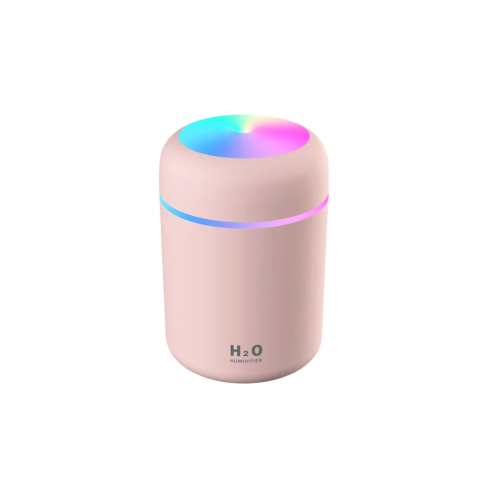 300ml Portable USB Ultrasonic Humidifier, Dazzle Cup Aroma Diffuser, Cool Mist Humidifier and Air Purifier with Romantic Light