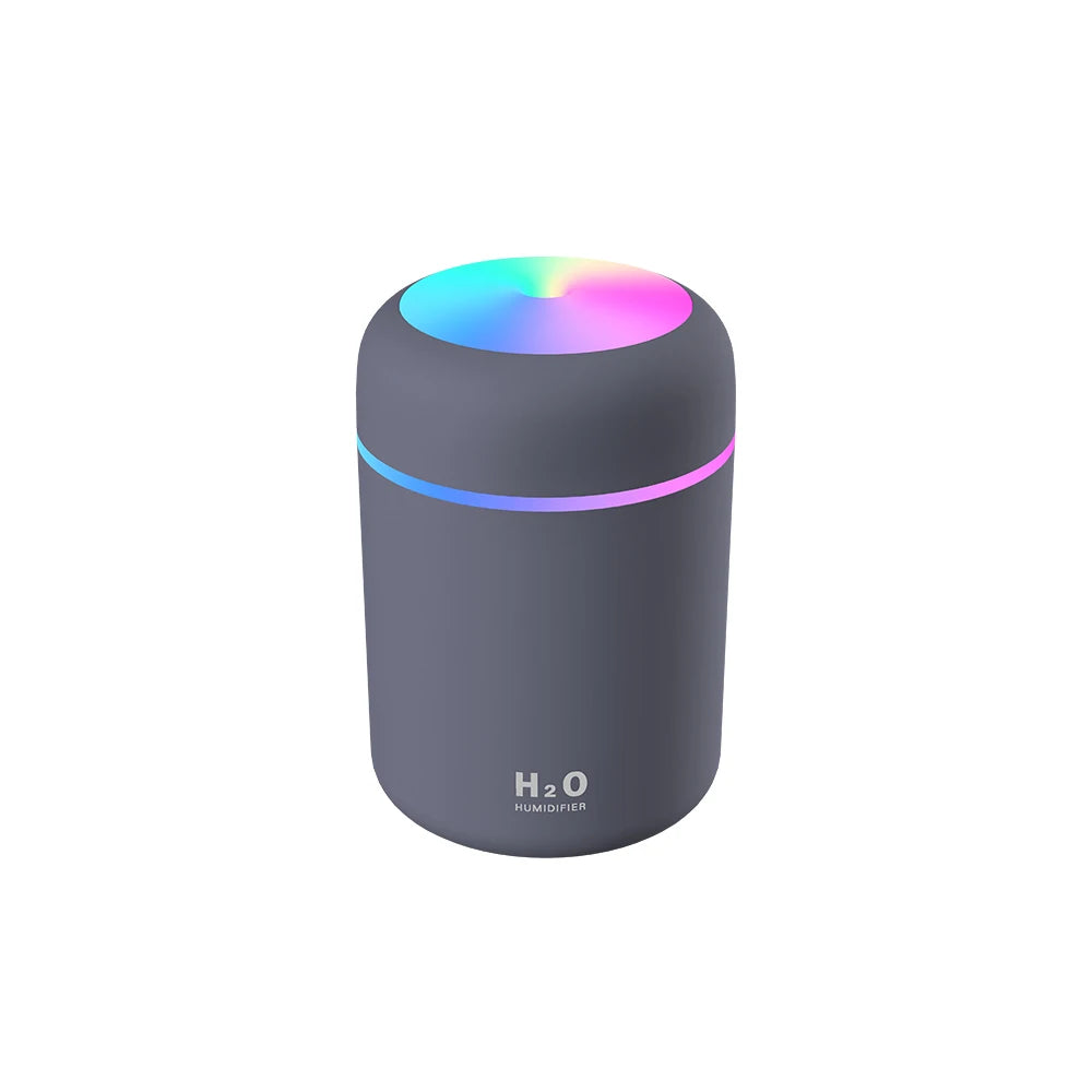 300ml Portable USB Ultrasonic Humidifier, Dazzle Cup Aroma Diffuser, Cool Mist Humidifier and Air Purifier with Romantic Light