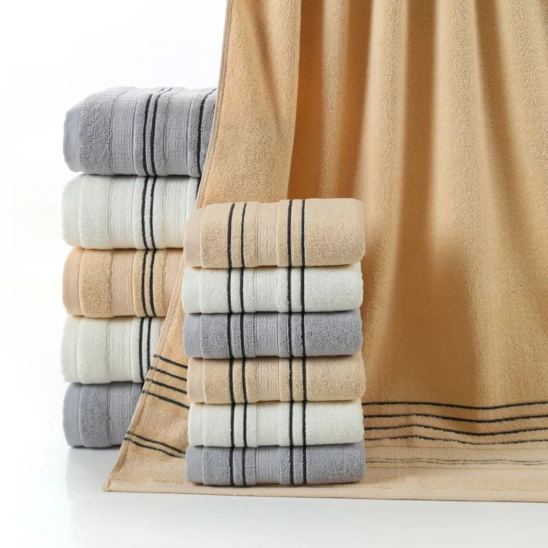 26,78 USD - Ensemble de 3 serviettes en coton gris pour homme : 2 gants de toilette pour le visage, 1 serviette de bain et 1 serviette de douche pour le camping.