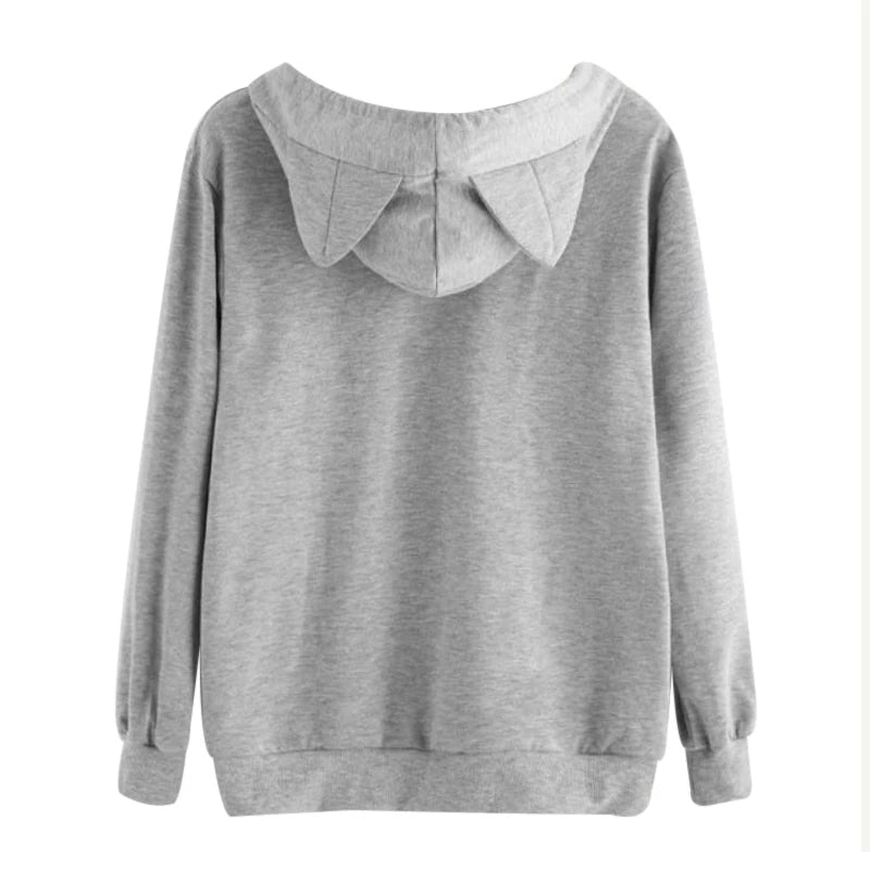 29.10 USD Sweat à capuche femme Kawaii rose hiver motif chat manches longues Moletom
