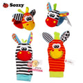 13.97/16.30 USD Hochets Sozzy pour bébé, jouets en peluche douce, lot de 4